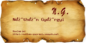 Náthán Györgyi névjegykártya