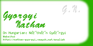 gyorgyi nathan business card